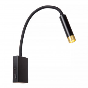 Lucide - Modello: Alec - Applique da parete a LED con presa USB e Anelli intercambiabili inclusi - Colore: Nero - Attacco Lampadina: Led Integrato - 1 Lampadina - Watt 3W - Lumen 260 - Dimmerabile: NO - Gradi Kelvin 2700k Luce Calda - Grado di Protezione: IP20 - Classe Energetica: F - SKU: 03246/03/30 - Codice EAN: 5411212031952