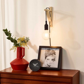 Lucide - Modello: Fix Wall - Applique da parete con struttura in legno dal design moderno e minimalista - Attacco Lampadina: E27 - 1 Lampadina - Watt 60W - Dimmerabile: NO - Grado di Protezione: IP20 - SKU: 08208/01/ 