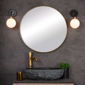 Lucide - Modello: Berend - Applique da parete in acciaio con diffusore in vetro a boccia dal design moderno - Colore: Nero/Oro - Attacco Lampadina: G9 - 1 Lampadina - Watt 33W - Dimmerabile: SI - Grado di Protezione: 44 - SKU: 30265/01/30 - Codice EAN: 5411212302632 