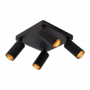 Lucide - Modello: Clubs - Faretti da soffitto con struttura in alluminio orientabile dal design moderno - Attacco Lampadina: GU10 - 4 Lampadine - Watt 40W - Dimmerabile: SI - Grado di Protezione: IP20 - SKU: 09939/14/