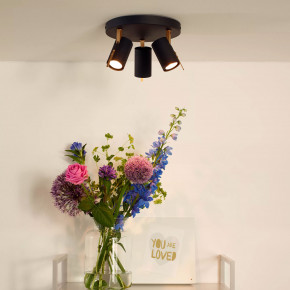 Lucide - Modello: Grony - Faretti da soffitto orientabili con placca rotonda in metallo dal design moderno - Colore: Nero - Attacco Lampadina: GU10 - 3 Lampadine - Watt 5W - Lumen 320 x3 - Dimmerabile: SI - Gradi Kelvin 3000k Luce Calda - Grado di Protezione: 20 - Classe Energetica: G - SKU: 17998/15/30 - Codice EAN: 5411212176912 