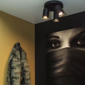 Lucide - Modello: Punch - Faretto a soffitto rotondo con tre diffusori orientabili dal design moderno - Attacco Lampadina: GU10 - 3 Lampadine - Watt 35W - Dimmerabile: SI - Grado di Protezione: IP20 - SKU: 13958/13/