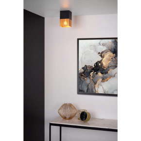 Lucide - Modello: Renate - Faretto con struttura e diffusore in metallo dal design moderno - Colore: Nero/Oro - Attacco Lampadina: E27 - 1 Lampadina - Watt 40W - Dimmerabile: SI - Grado di Protezione: 20 - SKU: 21123/01/02 - Codice EAN: 5411212211248 