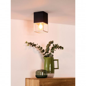 Lucide - Modello: Rixt - Faretto con struttura in metallo dal design moderno con singolo diffusore - Colore: Nero/Oro - Attacco Lampadina: E27 - 2 Lampadine - Watt 40W - Dimmerabile: SI - Grado di Protezione: 20 - SKU: 21120/01/30 - Codice EAN: 5411212211040 