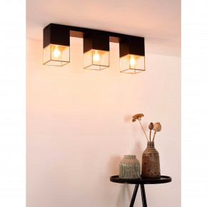 Lucide - Modello: Rixt - Faretto con struttura in metallo dal design moderno con triplo diffusore - Colore: Nero/Oro - Attacco Lampadina: E27 - 3 Lampadine - Watt 40W - Dimmerabile: SI - Grado di Protezione: 20 - SKU: 21120/03/30 - Codice EAN: 5411212211064 