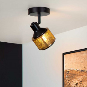 Lucide - Modello: Rafa - Faretto con struttura in metallo e diffusore orientabile dal design moderno - Colore: Nero/Oro - Attacco Lampadina: E14 - 1 Lampadina - Watt 40W - Dimmerabile: SI - Grado di Protezione: 20 - SKU: 77980/01/30 - Codice EAN: 5411212771285