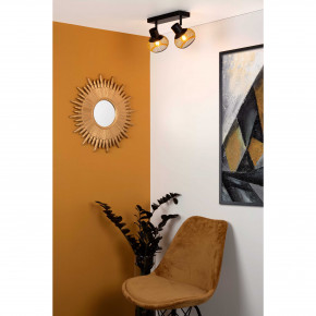 Lucide - Modello: Lucas - Faretto con struttura in metallo e doppio diffusore orientabile a rete - Colore: Nero/Oro - Attacco Lampadina: E14 - 2 Lampadine - Watt 40W - Dimmerabile: SI - Grado di Protezione: IP20 - SKU: 45900/02/02 - Codice EAN: 5411212452061 