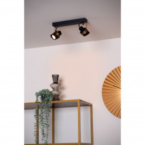 Lucide - Modello: Tundran - Faretto da soffitto dalle linee moderne in metallo doppio diffusore orientabile - Colore: Nero/Oro - Attacco Lampadina: GU10 - 2 Lampadine - Watt 5W - Dimmerabile: SI - Grado di Protezione: IP20 - SKU: 34944/02/30 - Codice EAN: 5411212343604
