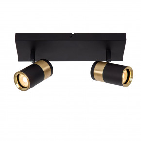 Lucide - Modello: Gorik - Faretto da soffitto in metallo con doppio diffusore orientabile - Colore: Nero - Attacco Lampadina: GU10 - 2 Lampadine - Watt 40W - Dimmerabile: SI - Grado di Protezione: IP20 - SKU: 53909/02/30 - Codice EAN: 5411212530981 