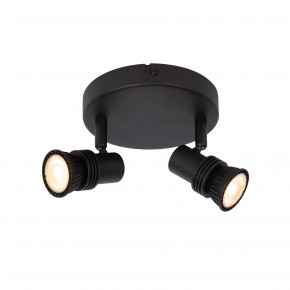 Lucide - Modello: Kianti - Faretto da soffitto in metallo con doppio diffusore orientabile - Colore: Nero - Attacco Lampadina: GU10 - 2 Lampadine - Watt 50W - Dimmerabile: SI - Grado di Protezione: IP20 - SKU: 53901/12/30 - Codice EAN: 5411212530868 