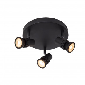 Lucide - Modello: Kianti - Faretto da soffitto in metallo con triplo diffusore orientabile - Colore: Nero - Attacco Lampadina: GU10 - 3 Lampadine - Watt 50W - Dimmerabile: SI - Grado di Protezione: IP20 - SKU: 53901/13/30 - Codice EAN: 5411212530875