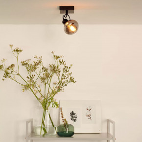 Lucide - Modello: Madee - Faretto da soffitto moderno in alluminio con diffusore orientabile in vetro - Colore: Nero - Attacco Lampadina: E14 - 1 Lampadina - Watt 25W - Dimmerabile: SI - Grado di Protezione: 20 - SKU: 17993/01/30 - Codice EAN: 5411212176776 