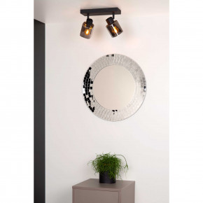 Lucide - Modello: Alion - Faretto in metallo moderna con doppio diffusore orientabile in vetro - Colore: Nero - Attacco Lampadina: E14 - 2 Lampadine - Watt 25W - Dimmerabile: SI - Grado di Protezione: 20 - SKU: 17999/02/30 - Codice EAN: 5411212176998 