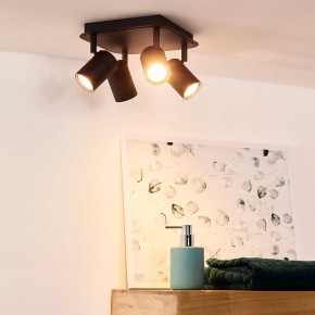 Lucide - Modello: Lennert - Faretto in metallo moderno a led dimmerabile con 4 diffusori orientabili - Colore: Nero - Attacco Lampadina: GU10 - 4 Lampadine - Watt 5W - Lumen 320 x4 - Dimmerabile: SI - Gradi Kelvin 3000k Luce Calda - Grado di Protezione: 44 - Classe Energetica: G - SKU: 26958/20/30 - Codice EAN: 5411212262707 