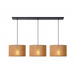 Lucide - Modello: Magius - Lampada a sospensione con 3 diffusori con paralume in legno dal design moderno - Colore: Legno - Attacco Lampadina: E27 - 3 Lampadine - Watt 40W - Dimmerabile: NO - Grado di Protezione: IP20 - SKU: 03429/03/30 - Codice EAN: 5411212031693