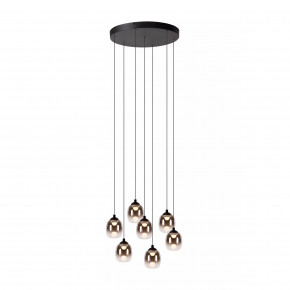 Lucide - Modello: Tamino - Lampada a sospensione con 7 pendenti con diffusore in vetro a LED - Colore: Nero - Attacco Lampadina: Led Integrato - 7 Lampadine - Watt 7W - Lumen 3300 - Dimmerabile: SI - Gradi Kelvin 3000k Luce Calda - Grado di Protezione: IP20 - Classe Energetica: G - SKU: 74419/07/30 - Codice EAN: 5411212792228