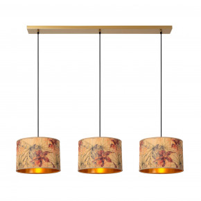 Lucide - Modello: Tanselle - Lampada a sospensione dal design moderno con 3 paralumi in bambù - Colore: Oro - Attacco Lampadina: E27 - 3 Lampadine - Watt 60W - Dimmerabile: SI - Grado di Protezione: IP20 - SKU: 10415/03/99 - Codice EAN: 5411212105783 