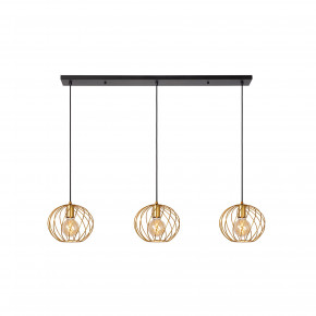 Lucide - Modello: Danza - Lampada a sospensione in metallo con tre diffusori lineari dal design moderno - Attacco Lampadina: E27 - 3 Lampadine - Watt 40W - Dimmerabile: SI - Grado di Protezione: IP20 - SKU: 21428/03/ 