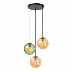 Lucide - Modello: Monsaraz - Lampada a sospensione in metallo dal design moderno con 3 diffusori in vetro - Attacco Lampadina: E27 - 3 Lampadine - Watt 40W - Dimmerabile: SI - Grado di Protezione: IP20 - SKU: 45493/03/33 - Codice EAN: 5411212452412