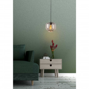 Lucide - Modello: Medine - Lampada a sospensione in metallo e diffusore dal design moderno in vetro - Colore: Grigio Fumè - Attacco Lampadina: E27 - 1 Lampadina - Watt 40W - Dimmerabile: SI - Grado di Protezione: 20 - SKU: 46413/01/65 - Codice EAN: 5411212460554 