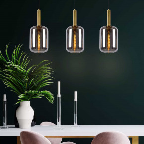 Lucide - Modello: Joanet - Lampada a sospensione lineare con 3 diffusori in vetro dal design moderno - Colore: Grigio Fumè - Attacco Lampadina: E27 - 3 Lampadine - Watt 40W - Dimmerabile: SI - Grado di Protezione: 20 - SKU: 45494/03/65 - Codice EAN: 5411212451989 