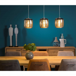 Lucide - Modello: Eryn - Lampada a sospensione lineare in metallo con 3 diffusore in vetro arrotondato - Colore: Cromato - Attacco Lampadina: E27 - 3 Lampadine - Watt 60W - Dimmerabile: SI - Grado di Protezione: 20 - SKU: 70483/03/11 - Codice EAN: 5411212702319 