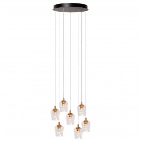 Lucide - Modello: Berliane - Lampada a sospensione rotonda a LED dimmerabile con 7 diffusori in vetro - Colore: Trasparente - Attacco Lampadina: Led Integrato - 7 Lampadine - Watt 4W - Lumen 150x7 - Dimmerabile: SI - Gradi Kelvin 2700k Luce Calda - Grado di Protezione: IP20 - Classe Energetica: G - SKU: 00430/28/60 - Codice EAN: 5411212011022 