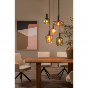 Lucide - Modello: Ilona - Lampada a sospensione rotonda con 5 diffusori in vetro dal design moderno - Colore: Multicolore - Attacco Lampadina: E27 - 5 Lampadine - Watt 60W - Dimmerabile: SI - Grado di Protezione: IP20 - SKU: 45408/15/99 - Codice EAN: 5411212452757