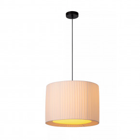 Lucide - Modello: Fold - Lampada a sospensione rotonda con diffusore in tessuto dal design moderno - Colore: Nero - Attacco Lampadina: E27 - 1 Lampadina - Watt 40W - Dimmerabile: SI - Grado di Protezione: IP20 - SKU: 21439/40/31 - Codice EAN: 5411212212115 