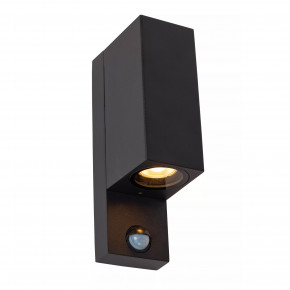 Lucide - Modello: Zaro - Lampada da parete grande da esterno con sensore di movimento - Colore: Nero - Attacco Lampadina: GU10 - 2 Lampadine - Watt 7W - Dimmerabile: NO - Grado di Protezione: IP65 - SKU: 69802/02/30 - Codice EAN: 5411212690180