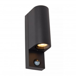 Lucide - Modello: Zaro - Lampada da parete grande tonda da esterno con sensore di movimento - Colore: Nero - Attacco Lampadina: GU10 - 1 Lampadina - Watt 7W - Dimmerabile: NO - Grado di Protezione: IP65 - SKU: 69803/02/30 - Codice EAN: 5411212690142