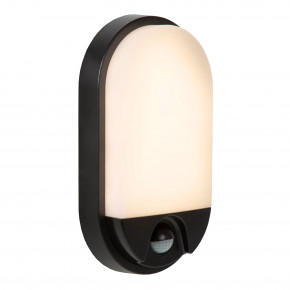 Lucide - Modello: Hups - Lampada da parete ovale per esterno con sensore di movimento - Attacco Lampadina: Led Integrato - 1 Lampadina - Watt 10W - Lumen 950 - Dimmerabile: NO - Gradi Kelvin 3000k Luce Calda - Grado di Protezione: IP54 - Classe Energetica: F - SKU: 22864/10/ 