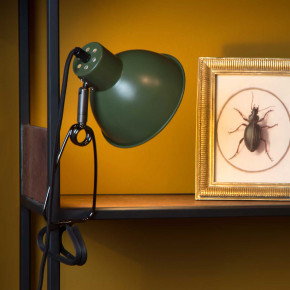 Lucide - Modello: Moys - Lampada da scrivania con gancio di attacco in acciaio e diffusore orientabile - Attacco Lampadina: E27 - 1 Lampadina - Watt 40W - Dimmerabile: NO - Grado di Protezione: 20 - SKU: 45987/01/ 