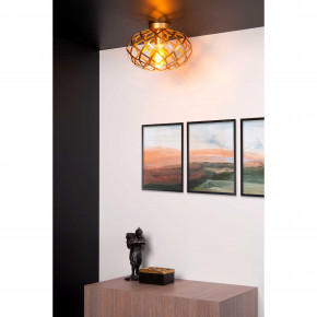 Lucide - Modello: Wolfram - Lampada da soffitto con paralume in metallo intrecciato dal design moderno - Attacco Lampadina: E27 - 1 Lampadina - Watt 40W - Dimmerabile: SI - Grado di Protezione: 20 - SKU: 21117/30/ 