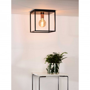 Lucide - Modello: Arthur - Lampada da soffitto di design con struttura in metallo dalla forma cubica - Colore: Nero - Attacco Lampadina: E27 - 1 Lampadina - Watt 60W - Dimmerabile: SI - Grado di Protezione: IP20 - SKU: 08124/01/30 - Codice EAN: 5411212082886 