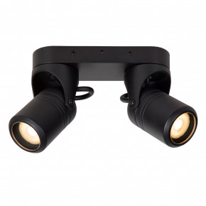 Lucide - Modello: Niort - Lampada da soffitto moderna per esterno con struttura in alluminio e 2 diffusori - Colore: Nero - Attacco Lampadina: GU10 - 2 Lampadine - Watt 6W - Dimmerabile: SI - Grado di Protezione: IP44 - SKU: 14825/02/30 - Codice EAN: 5411212144393 