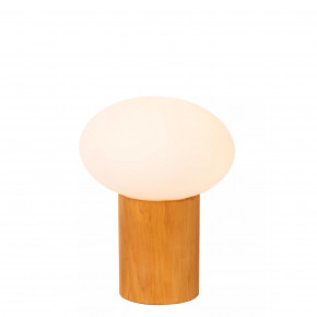 Lucide - Modello: Birtle - Lampada da tavolo con base in legno e diffusore in vetro opalino - Colore: Legno - Attacco Lampadina: E14 - 4 Lampadine - Watt 60W - Dimmerabile: NO - Grado di Protezione: IP20 - SKU: 05550/10/61 - Codice EAN: 5411212051714 