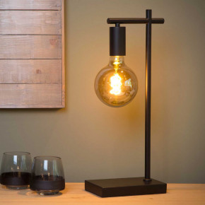 Lucide - Modello: Leanne - Lampada da tavolo con base in metallo dal design moderno - Colore: Nero - Attacco Lampadina: E27 - 1 Lampadina - Watt 40W - Dimmerabile: NO - Grado di Protezione: 20 - SKU: 21521/01/30 - Codice EAN: 5411212211118 