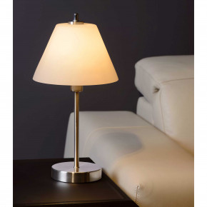 Lucide - Modello: Touch - Lampada da tavolo in metallo e paralume in vetro con luce dimmerabile a 3 step - Colore: Satinato - Attacco Lampadina: E14 - 1 Lampadina - Watt 40W - Dimmerabile: SI - Grado di Protezione: IP20 - SKU: 12561/21/12 - Codice EAN: 5411212123329 