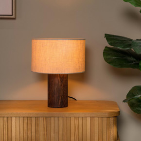 Lucide - Modello: Tachina - Lampada da tavolo moderna grande con base in legno e diffusore in tessuto - Colore: Legno - Attacco Lampadina: E14 - 1 Lampadina - Watt 60W - Dimmerabile: NO - Grado di Protezione: IP20 - SKU: 06526/81/70 - Codice EAN: 5411212061515 