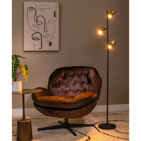 Lucide - Modello: Upton - Lampada da terra con struttura in metallo e 3 diffusori in vetro - Colore: Grigio Fumè - Attacco Lampadina: GU10 - 3 Lampadine - Watt 40W - Dimmerabile: NO - Grado di Protezione: IP20 - SKU: 57700/03/65 - Codice EAN: 5411212570055 