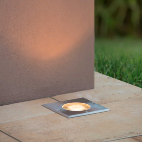 Lucide - Modello: Biltin - Lampada da terra da incasso quadrata per esterno con struttura in alluminio - Attacco Lampadina: GU10 - 1 Lampadina - Watt 35W - Dimmerabile: SI - Grado di Protezione: 67 - SKU: 11800/01/ 