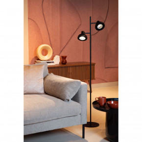 Lucide - Modello: Sensas - Lampada da terra dal design moderno in acciaio con doppio diffusore - Attacco Lampadina: GU10 - 2 Lampadine - Watt 12W - Dimmerabile: NO - Grado di Protezione: IP20 - SKU: 30797/02/ 