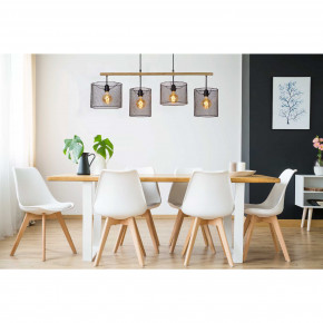 Lucide - Modello: Basket - Lampada a sospensione lineare con 4 diffusori a rete in metallo - Colore: Nero - Attacco Lampadina: E27 - 4 Lampadine - Watt 60W - Dimmerabile: SI - Grado di Protezione: IP20 - SKU: 45459/04/30 - Codice EAN: 5411212450531 