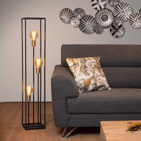 Lucide - Modello: Ruben - Piantana a 3 lampadine con struttura in metallo dalle linee moderne ed eleganti - Colore: Nero - Attacco Lampadina: E27 - 3 Lampadine - Watt 40W - Dimmerabile: NO - Grado di Protezione: IP20 - SKU: 00724/03/30 - Codice EAN: 5411212000200 