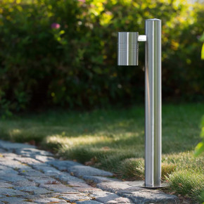 Lucide - Modello: Arne LED - Paletto luce a LED da esterno in acciaio e un diffusore dal design moderno - Attacco Lampadina: GU10 - 1 Lampadina - Watt 5W - Lumen 350 - Dimmerabile: NO - Gradi Kelvin 3000k Luce Calda - Grado di Protezione: 44 - Classe Energetica: G - SKU: 14867/49/ 