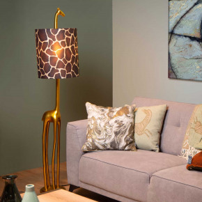 Lucide - Modello: Extravaganza Miss Tall - Piantana con base a forma di giraffa in PVC con paralume in cotone - Colore: Oro - Attacco Lampadina: E27 - 1 Lampadina - Watt 60W - Dimmerabile: NO - Grado di Protezione: IP20 - SKU: 10706/81/02 - Codice EAN: 5411212105431 