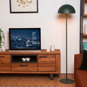 Lucide - Modello: Siemon - Piantana con base e struttura moderna in acciaio e diffusore a forma di fungo - Attacco Lampadina: E27 - 1 Lampadina - Watt 40W - Dimmerabile: NO - Grado di Protezione: 20 - SKU: 45796/01/ 