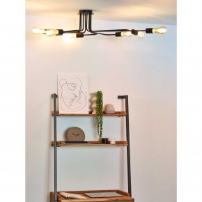 Lucide - Modello: Lester - Plafoniera da soffitto con struttura in metallo moderna con 8 diffusori - Colore: Nero - Attacco Lampadina: E27 - 8 Lampadine - Watt 40W - Dimmerabile: SI - Grado di Protezione: 20 - SKU: 21112/08/30 - Codice EAN: 5411212210906 