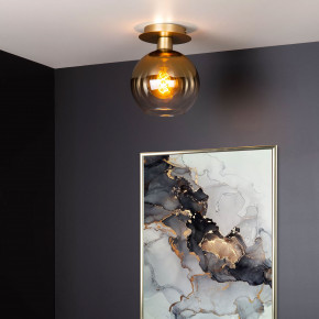 Lucide - Modello: Marius - Plafoniera moderna con struttura in metallo e diffusore in vetro a boccia - Attacco Lampadina: E27 - 1 Lampadina - Watt 60W - Dimmerabile: SI - Grado di Protezione: 20 - SKU: 74114/01/ 